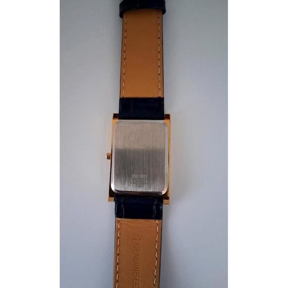 Men's Vintage Seiko Tank Leather Wrist Watch RARE - Picture 7 of 7